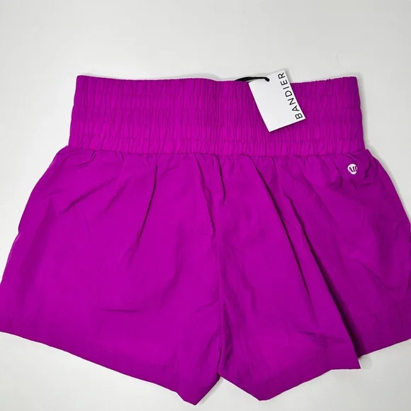Bandier All Access Sprint Running Shorts With Brief Lining in Phantom Pink - Picture 2 of 5